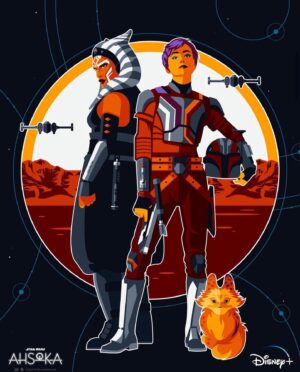 Natasha Liu Bordizzo Instagram - It’s impossible to choose from so much talent but here are a few of my favourite Ahsoka fan art 💙🧡🤍

It won’t let me tag the first artist, it’s @birdy_raider 🫧

@ahsokaofficial @disneyplus