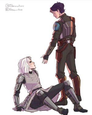 Natasha Liu Bordizzo Instagram - It’s impossible to choose from so much talent but here are a few of my favourite Ahsoka fan art 💙🧡🤍

It won’t let me tag the first artist, it’s @birdy_raider 🫧

@ahsokaofficial @disneyplus