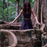 Natasha Liu Bordizzo Instagram - Swam with an eel in a freeeeeezing creek, Saw a golden orb spider the size of a plate, Met a brush turkey who tried to steal our breakfast, Met a few forest spirits, Ate mangoes in the bath, Woke up to laughing kookaburras, Remembered my reasons, Happy holidays from home 💚💚