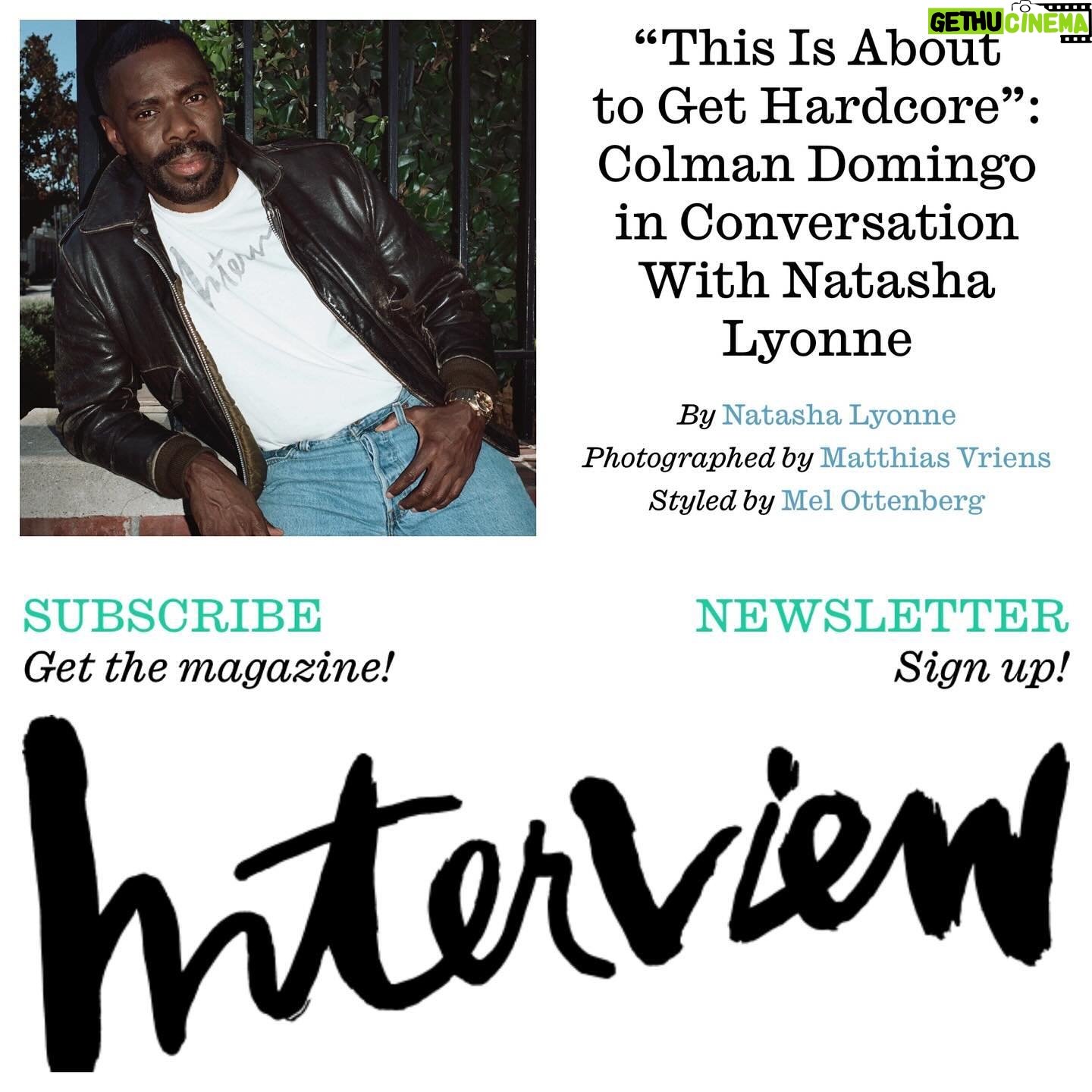 Natasha Lyonne Instagram - @kingofbingo x @rustinmovie x @melzy917 🫀🫀🫀#ColmanDomingo, me love you big time. 💘 #excerpts 💘 full story @interviewmag