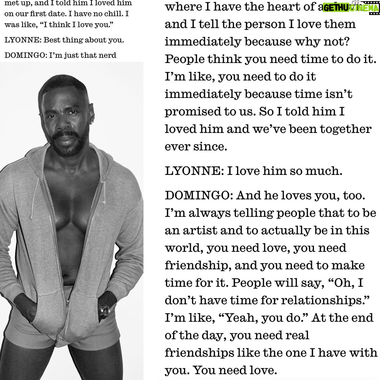 Natasha Lyonne Instagram - @kingofbingo x @rustinmovie x @melzy917 🫀🫀🫀#ColmanDomingo, me love you big time. 💘 #excerpts 💘 full story @interviewmag