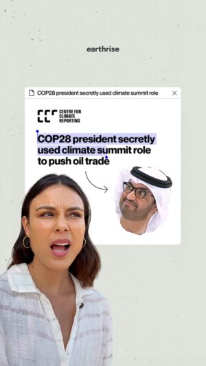 Nathalie Kelley Instagram - It’s official: the people responsible for averting climate catastrophe are the same ones actively trying to burn this planet to the ground.

Here’s what you need to know about COP28 President, Sultan Al-Jaber who was exposed this week for planning to use this year’s climate talks to strike new fossil fuel deals with countries around the world.

Al-Jaber has shown his true colours, and it is clear he’s utterly unfit to oversee the COP process.

The leaks come to us courtesy of the Center for Climate Reporting.

@natkelley 

#COP28 #COP28UAE #ClimateCrisis #FossilFuels