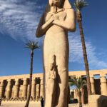 Nathalie Kelley Instagram - Luxor 🔺Karnak 🔺 Sekhmet 🔺 Hatshepsut 🔺 I fulfilled a lifelong dream in my visit to Luxor… I vaguely remember learning about Hatshepsut the female Pharoah in high school but it was wonderful to see her temple and learn about her devotion to biodiversity, traveling all of Africa to bring back seeds and trees for her famed gardens. Sadly since the building of the Aswan Dam in the name of “modernity” the Nile no longer floods and her gardens, like much of the once rich agricultural land along the Nile has gone barren and dry. I said my prayers to Sekhmet, goddess of divine retribution, to restore Justice and eliminate the greed that has poisoned so much of humanities consciousness. Thank you to @theheartofegypt for your warm and generous welcome to Luxor, and thank you to my Queens for the company 🔺