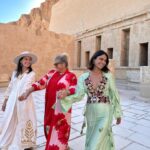 Nathalie Kelley Instagram - Luxor 🔺Karnak 🔺 Sekhmet 🔺 Hatshepsut 🔺 I fulfilled a lifelong dream in my visit to Luxor… I vaguely remember learning about Hatshepsut the female Pharoah in high school but it was wonderful to see her temple and learn about her devotion to biodiversity, traveling all of Africa to bring back seeds and trees for her famed gardens. Sadly since the building of the Aswan Dam in the name of “modernity” the Nile no longer floods and her gardens, like much of the once rich agricultural land along the Nile has gone barren and dry. I said my prayers to Sekhmet, goddess of divine retribution, to restore Justice and eliminate the greed that has poisoned so much of humanities consciousness. Thank you to @theheartofegypt for your warm and generous welcome to Luxor, and thank you to my Queens for the company 🔺