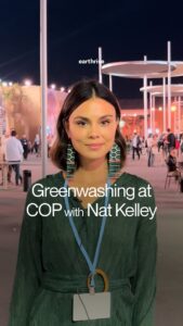 Nathalie Kelley Instagram - @cop27_egypt we’re calling you out 🗣️ We met up with actor and activist @natkelley in Egypt last week to uncover the truth about greenwashing at COP27. Logos were everywhere in the Blue Zone, hinting at what’s happening behind the scenes: corporations have far too much influence in climate negotiations. But, we can’t let them co-opt the movement. Instead, we need to hold them accountable and we must amplify climate justice advocates, youth activists and indigenous voices. Make sure to follow @natkelley as well as youth activists @ayisha_sid @helenagualinga and @xiyebeara.
