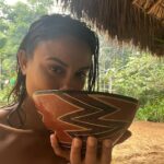 Nathalie Kelley Instagram – When I first came across @ninagualinga and her incredible work a few years ago, the idea of visiting her in her village of Sarayaku was a distant dream. That dream was recently made a reality when I was invited to celebrate @ninagualinga’s 30th bday surrounded by her friends, family and ayllu (community). What a privilege for @andresalonso7 and I to wake up and drink Guayusa with her mama, and listen as she interpreted our dreams and shared her wisdom. What bliss  to swim in these crystalline waters and appreciate the beauty of a primary rainforest, lovingly managed by the Kichwa community. I know our respective Quechua and Kichwa ancestors were and still are connected by language and culture and by a shared reverence for Pachamama… thank you @ninagualinga @helenagualinga @inayusiren for welcoming me to Sarayaku, the first of many trips I hope to make you this magical part of the Amazon. 🔹And thank you @andresalonso7 for saying yes to this trip of a lifetime. The image of you drinking chicha will be forever embedded in my memory 😂.