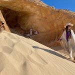 Nathalie Kelley Instagram - An escape into the Sinai desert with our Bedouin brothers to dream of new JUST and JOYFUL futures with these climate justice warriors; amongst us singers, storytellers and policy makers. Earlier that week Youseff, a Bedouin man had told me how grateful he was that we were bringing the climate change conversation to Sinai. He told me that the Bedouins are also very aware that the world is now out of balance… he said even when they go to eat their traditional foods, like goats - they are now finding plastic inside. :( On this particular sunrise we imagined a post plastic and fossil fuel future - a world in which our more-than-human family (the animals, fungi, trees, mountains and waters) were seen as KIN. Thank you @lilycole for facilitating this potent meeting of minds and hearts. (Also loving your recent name change to Lily Solar Power!) And thank you @louisderohan for capturing the magic of these desert moments. #COP27