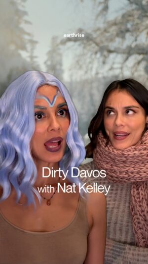 Nathalie Kelley Instagram - Have you heard of Davos? It’s the World Economic Forum’s gathering of the world’s most rich and famous, many claiming to ‘make the world a better place’. 

But with 1 in 10 of them travelling by private jet to a meeting partly held to discuss climate change, we’re thinking it’s maybe a little less about renewable energy, and more about small dick energy… 🖖 @gretathunberg 😜

We’re back with @natkelley to dish the dirt on Davos asking, will the people who got us into this mess get us out of it? 

But seriously. It’s now more crucial than ever - for both people and planet - that the wealthy pay their taxes. Check out @patrioticmillionaires for their work on combating income inequality 💥