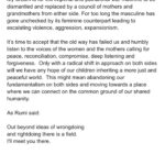 Nathalie Kelley Instagram – Suggested accounts to follow: @womenwagepeace @jewishvoiceforpeace @sharonbrous @gabormatemd 
Suggested reading: Jonathan Kuttab’s Beyond a Two State Solution 🕊️ Comments off because your arguments that ANY violence is justified are doing more harm than good 🙏🏽 Sending up prayers for justice, peace, liberation and the end of suffering for ALL living beings 🙏🏽