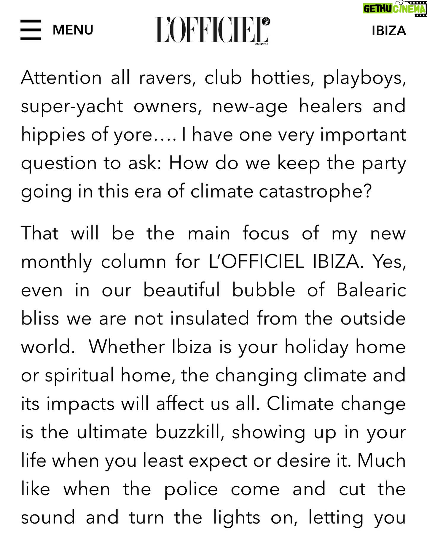 Nathalie Kelley Instagram - Thank you @lofficielibiza for giving me a monthly column to discuss this very important topic with Ibiza and the world… Back in the my wilder days of my youth there was no worse feeling than when the lights came on to let you know that the party was over. I love to have fun, I love to laugh and dance until the sun comes up… but back then I was mostly oblivious to climate change until it came knocking on my own doorstep. The Australian bushfires of 2019/2020 were my big wake up call that if we wanted the party to continue , we would need to take a very serious look at this climate thing and how humans were impacting it. Such a dense and complex topic needs to be handled with the appropriate humor and hope, otherwise what’s the point? Luckily I think about how Nat circa 2017 might have wanted to read this important info, so if you want the latest climate realities shared with you as if we were on the dance floor at @dc10ibizaofficial from one raver to another - this is the column for you! Here’s a few photos to show my Ibiza evolution over the last few years… I promise you, the smell of fresh soil from turning your own compost heap feels just as good as a @jamiejonesmusic set… trust me on this one!!!! 🌎🌱🕺🏽 link in bio