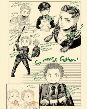 Navia Robinson Instagram - :’) @392_mikuni is a brilliant artist who turned us into comic book characters again. I’m floored!! Zoom in, look at the details, stay awhile… :O

Episodes 103, 104, and 105 of Gotham Knights are depicted here (and 
available to stream on The CW or @hbomax *wink wink*)