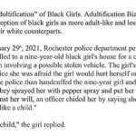 Navia Robinson Instagram - The “Adultification” of Black Girls. Adultification Bias refers to the perception of black girls as more adult-like and less innocent than their white counterparts. Why does the “adultcification” of black girls matter? -To counter inequality we must begin internally, by analyzing how we perceive other humans (black girls in this instance) and if that perception is fair or pervaded with subconscious bias. -Georgetown Law sites adultification, or the perception of Black girls as less innocent, as a potential contributing factor to the disproportionate rates of punitive treatment in the education and juvenile justice systems for Black girls. -Acknowledging internal prejudices and inappropriate perceptions of black girls is a step towards confronting and dismantling the deep-rooted manifestation of implicit bias against young women of color. -Researches suggests that adultification may play a role in the child welfare system; Authorities in this system who view Black girls as more independent and less needing of nurture and protection may assign them different placement or treatment plans from their white girl counterparts. -To quote Girl Interrupted: The Erasure of Black Girls’ Childhood, “Ultimately, adultification is a form of dehumanization, robbing Black children of the very essence of what makes childhood distinct from all other developmental periods: innocence.” Some instances are less overt. I speak to this from personal experience, having encountered variants of adultification myself. Most prominently is my experience with disproportionate objectification on tv sets; having to wear less makeup and more layers, as compared to young girls who are not POC, because I was looked at as “more mature” and “less innocent”. I share this in hopes that, if any other young black/poc girls out there who stumble upon this ‘post’ have experienced adultification bias now feel less alone, and as importantly… that their feelings in regard to experiencing this type of prejudice are valid. Xx