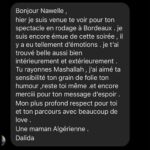 Nawell Madani Instagram - Bordeaux♥️ - magnifique moment avec une standing ovation mémorable. On remet ça ce soir! - merci Nicolas et Jacqueline, la nourriture était exceptionnelle. On a noté les recettes #gina - vos retours et vos messages me donnent une force incommensurable pour attaquer la tournée. - fierté du poto en librairie @mouradwinter - y en a une qui bombarde sur son vespa pendant que la daronne charbonne. - LA TOURNÉE S’ANNONCE BIENTÔT COMPLÈTE…infos dans la bio ⬆️