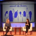 Nazanin Boniadi Instagram - It was a pleasure to join Dean Alyssa Ayres of the George Washington University Elliott School of International Affairs for an inspiring evening with GW students. We discussed #WomanLifeFreedom, the ongoing struggle of the Iranian people against tyranny, the role of unity and how to be an effective advocate agitating for democracy. The students asked incredibly insightful and informed questions – the future is bright. Link in bio.
