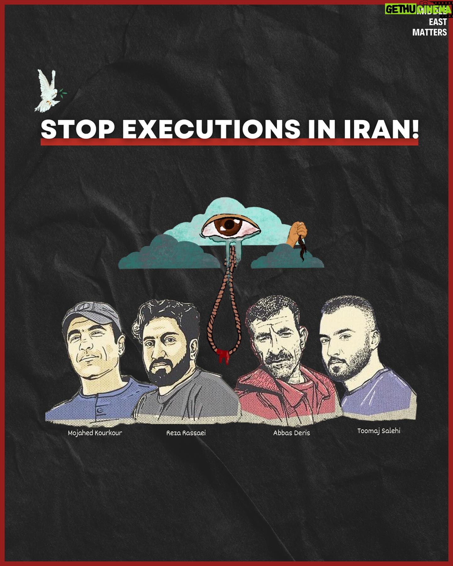 Nazanin Boniadi Instagram - π¨ Swipe to find a rally in your city this weekend Several Iranian protesters are at risk of execution. Join a rally in your city this weekend to demand the halt of executions in Iran.Β ββ π Toomaj Salehi is a prominent Iranian rapper who was violently abducted by authorities in October 2022 for supporting the nationwide anti-government protests. He is known for using his lyrics to criticize the Iranian regime. In April 2024, he was sentenced to death.Β π Mojahed Kourkour (Abbas Kourkouri) was arrested during the nationwide anti-government protests in December 2022 and sentenced to death. His grossly unfair sham trial relied on torture-tainted confessions obtained while he was subjected to enforced disappearance.Β π Reza Rasaei, 34, is a protester from Iranβs persecuted Kurdish ethnic minority and the Yarsan religious minority who was arrested in November 2022 and sentenced to death. He has been subjected to torture, including electric shocks, suffocation by putting a plastic bag over his head, and severe beatings to compel his forced confessions.Β π Abbas Deris, 51, was sentenced to death after a grossly unfair trial in relation to the November 2019 nationwide protests.Β He was forced to confess was forced to confess under torture and pressure in solitary confinement, and his confession was aired on state TV prior to any legal proceedings. He is a father of three children.Β π΄ CORRECTION: - Houston, TX: Sunday, April 28 βββββββββββββββββββ- #DoNotExecute #StopExecutionsInIran Graphics by @sahar_ghorishi.x Photos via hoonar1401/x