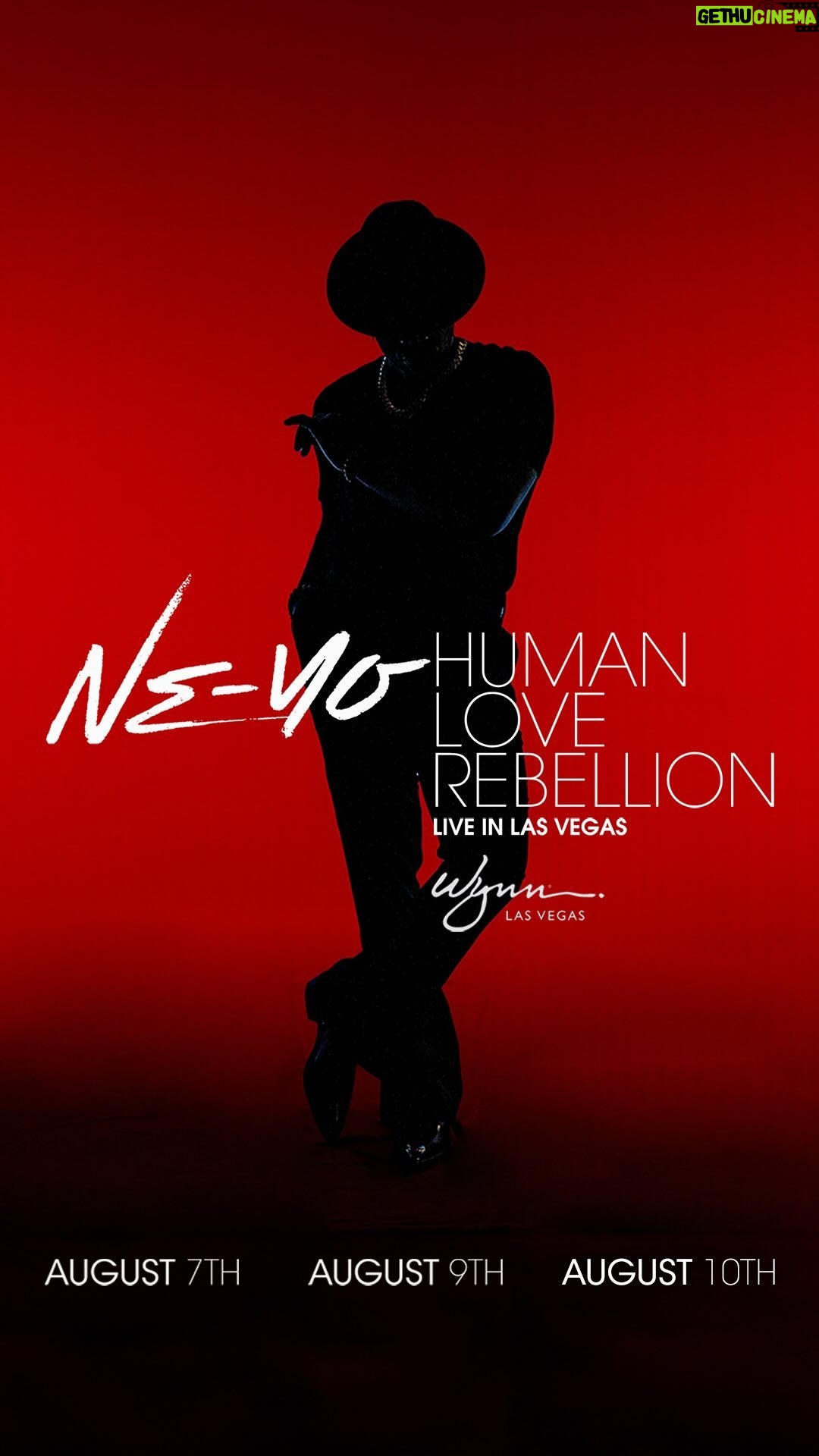 Ne-Yo Instagram - I'LL SEE Y'ALL IN VEGAS!!! π°π² Excited to announce my very own HUMAN LOVE REBELLION RESIDENCY at @wynnlasvegas beginning 8/7/24! Tickets & VIP Packages go on sale to the public this FRIDAY 4/5 at 10AM local time! Use pre-sale access code: "LOVE"! π₯: @christianngilchrist