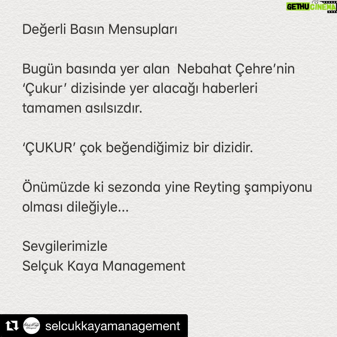 Nebahat Çehre Instagram - #Repost @selcukkayamanagement with @get_repost ・・・ Basın Açıklaması @nebahatcehre @selcukkayaofficial