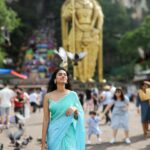 Neha Chowdary Endluri Instagram - Lord Murugan 😇🙏 #swipeleft 📍 : Battu caves , Kuala Lumpur, Malaysia #neha_nani #nehachowdary #malaysia #battucaves #murugan #kualalumpur