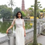 Neha Chowdary Endluri Instagram - One with the Vietnamese dress ! 🤍 #swipe #neha_nani #nehachowdary #vietnam #pagoda