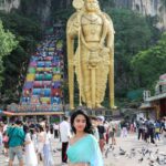 Neha Chowdary Endluri Instagram - Lord Murugan 😇🙏 #swipeleft 📍 : Battu caves , Kuala Lumpur, Malaysia #neha_nani #nehachowdary #malaysia #battucaves #murugan #kualalumpur