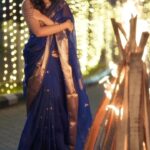 Neha Chowdary Endluri Instagram - Happy bhogi 💙 🎥 & 🎨 : @mukeshreddy89 Saree & blouse: @bridalstop_boutique Makeup & hairstyling: @priyasandeepmakeupartistry @bridalstoptirupati Team : @mukeshreddy89 @vamsireddy_111 @gangasaireddy94 #neha_nani #reels #trending #happybhogi #bhogi2024 #sankranthi