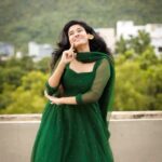 Neha Chowdary Endluri Instagram - Ranu ranu antuneee💚 Outfit: @elegant_threads_by_salma #neha_nani #reels #trending