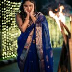 Neha Chowdary Endluri Instagram - Bhogi Subhakankshalu 💙🔥 #swipe 📸 : @mkpassionphotography @mukeshreddy89 Makeup & hairstyling: @priyasandeepmakeupartistry @bridalstoptirupati Saree & blouse : @bridalstop_boutique #neha_nani #nehachowdary #bhogi2024 #happybhogi #sankranthi