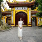Neha Chowdary Endluri Instagram - One with the Vietnamese dress ! 🤍 #swipe #neha_nani #nehachowdary #vietnam #pagoda