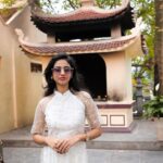 Neha Chowdary Endluri Instagram - One with the Vietnamese dress ! 🤍 #swipe #neha_nani #nehachowdary #vietnam #pagoda