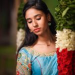 Neha Chowdary Endluri Instagram - Temple day 😇🩵 #swipe 📸 - @avinash_mukkamala Assist @shutterbug_yuga #neha_nani #nehachowdary #templeday #traditional #tirupati