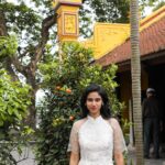 Neha Chowdary Endluri Instagram - One with the Vietnamese dress ! 🤍 #swipe #neha_nani #nehachowdary #vietnam #pagoda