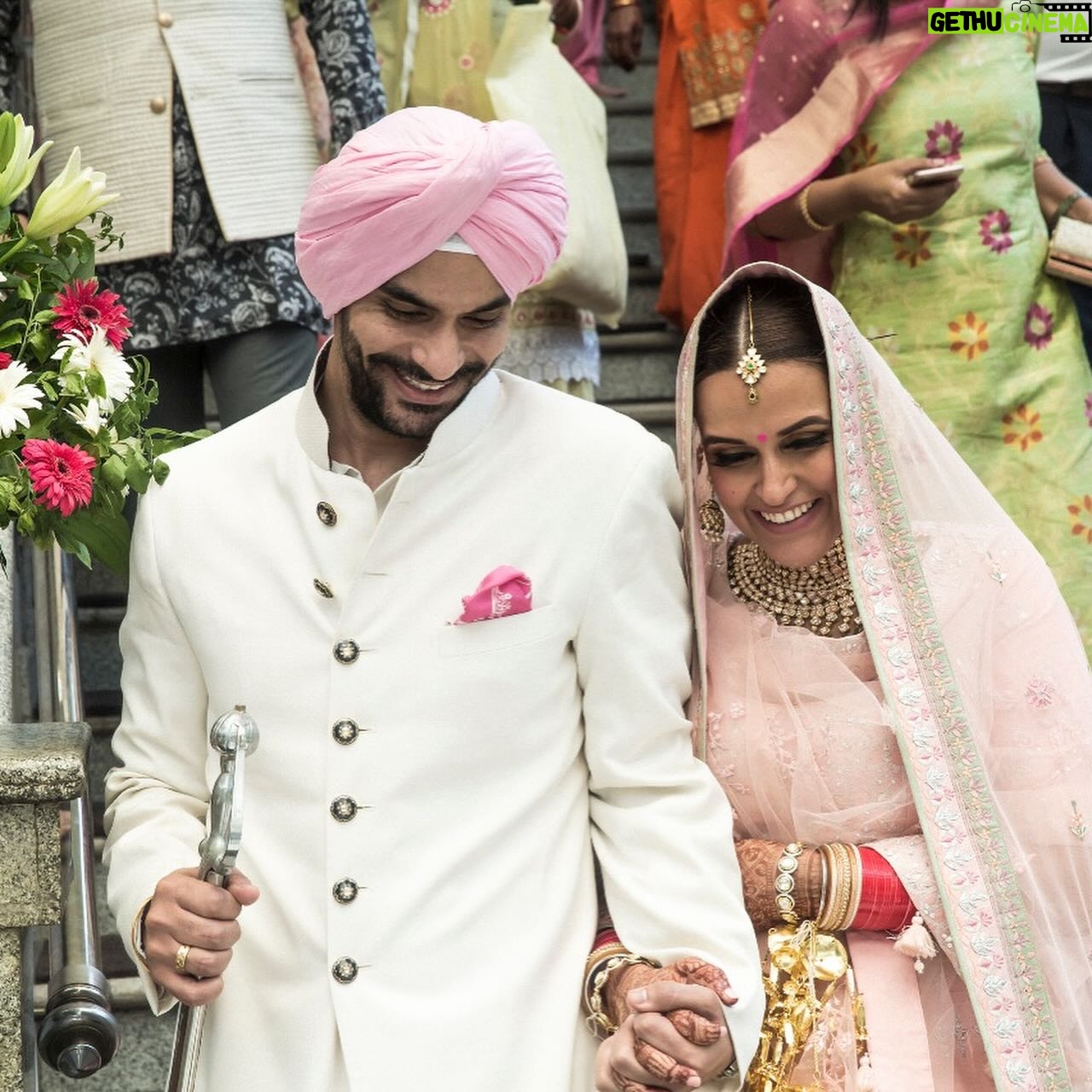 Neha Dhupia Instagram - Happy anniversary my love.. There is a god.. bas bachaa lae menu 🤣 6years-♾️