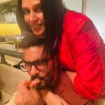 Neha Dhupia Instagram - To the love of my life … look how far we have come … thru the friendship , the fights and the free style swimming in open waters … thru the laughs , the victories and the losses … thru the impulsive travels , the unplanned date nights and the late night chats till the wee hours of the morning … thru the crazy workouts , the midnight snacking , your annoying phone habits 😜 and your ability to watch the same match and movie over n over n over again 😤 … Thru our gorgeous, adorable , extremely squishable babies and ofcourse thru this adventure called life … ♥️ I would do it over n over n over again with you and only you! Here’s to us ! SIX YEARS BABY … #happyanniversary my love @angadbedi ♥️♥️♥️♥️♥️♥️♥️♥️♥️♥️ I love you