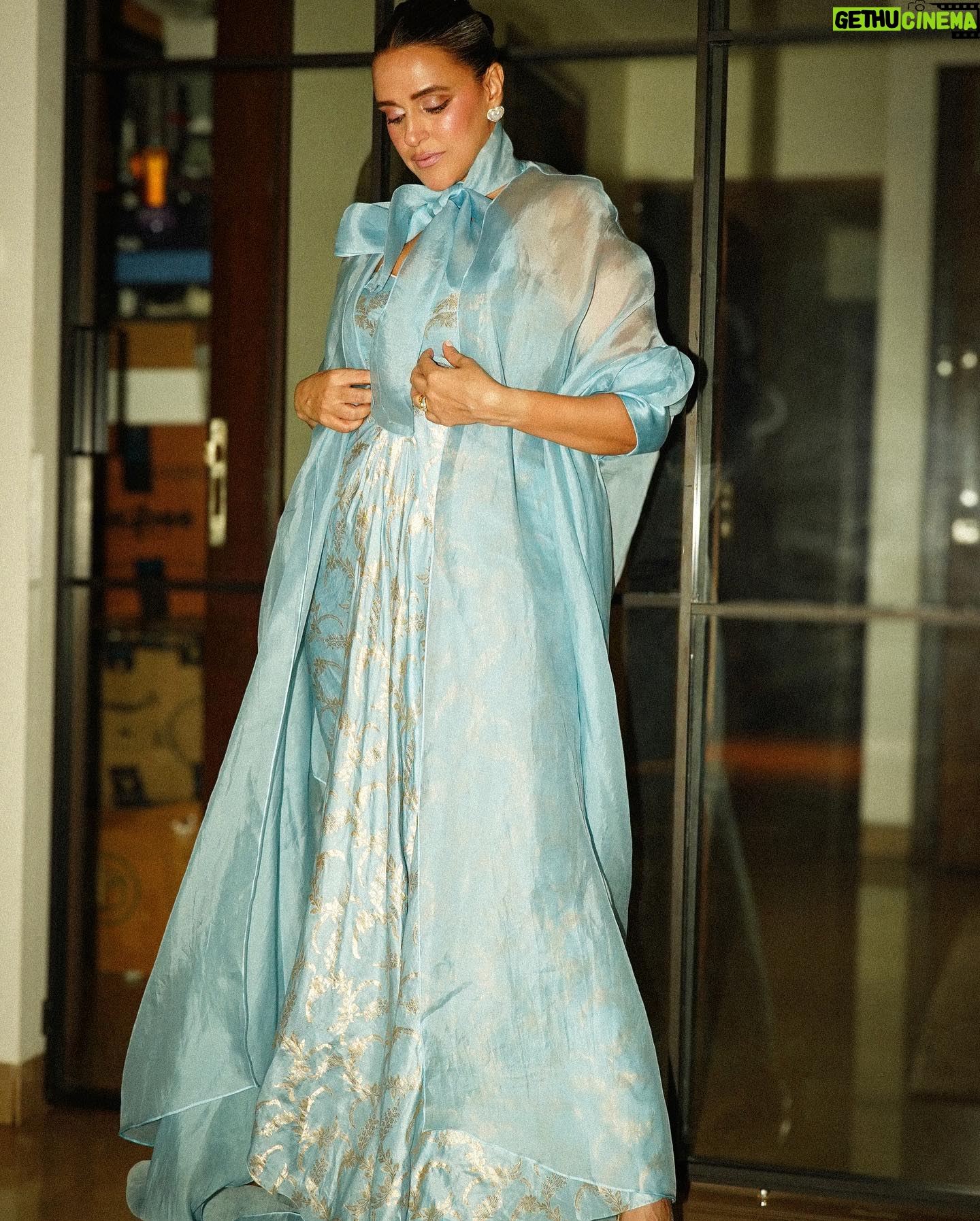 Neha Dhupia Instagram - Thank you @realbollywoodhungama for awarding me with THE MOST STYLISH MOULDBREAKING TALENT OF THE YEAR - FEMALE β¦ When I was leaving home last night all dressed in my ice π§ blue outfit our baby girl said βma you look like , ELSA β β¦ and I smiled back and said this Elsa Wil be home soon and tuck into bed with you. β₯οΈ Between being a princess in my baby girls eyes and breaking moulds jus by not trying to fit into any is where the magic πͺ happens. . . Be urself , caus eventually thatβs all that matters. Thank you @realbollywoodhungama @rohitkhilnani Neeraj sir @idohungama , Suleimaan sir @suleman_mobhani , Ryan @z3_us and the entire team for working tirelessly and putting up such a great show β¦ this award means so much. π- @reik.studio π - @sonicsmakeup @fouzikazi_makeupndhair @kapilcharaniya πΈ