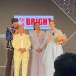 Neha Dhupia Instagram – Thank you @realbollywoodhungama for awarding me with THE MOST STYLISH MOULDBREAKING TALENT OF THE YEAR – FEMALE … 
When I was leaving home last night all dressed in my ice 🧊 blue outfit  our baby girl said “ma you look like , ELSA “ … and I smiled back and said this Elsa Wil be home soon and tuck into bed with you. ♥️
Between being a princess in my baby girls eyes and breaking moulds jus by not trying to fit into any is where the magic 🪄 happens. . . 
Be urself , caus eventually that’s all that matters. 
Thank you @realbollywoodhungama @rohitkhilnani Neeraj sir @idohungama , Suleimaan sir @suleman_mobhani , Ryan @z3_us and the entire team for working tirelessly and putting up such a great show … this award means so much. 
👗- @reik.studio 
 💄 – @sonicsmakeup 
@fouzikazi_makeupndhair 
@kapilcharaniya 📸