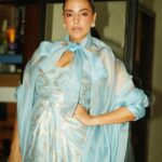 Neha Dhupia Instagram – Thank you @realbollywoodhungama for awarding me with THE MOST STYLISH MOULDBREAKING TALENT OF THE YEAR – FEMALE … 
When I was leaving home last night all dressed in my ice 🧊 blue outfit  our baby girl said “ma you look like , ELSA “ … and I smiled back and said this Elsa Wil be home soon and tuck into bed with you. ♥️
Between being a princess in my baby girls eyes and breaking moulds jus by not trying to fit into any is where the magic 🪄 happens. . . 
Be urself , caus eventually that’s all that matters. 
Thank you @realbollywoodhungama @rohitkhilnani Neeraj sir @idohungama , Suleimaan sir @suleman_mobhani , Ryan @z3_us and the entire team for working tirelessly and putting up such a great show … this award means so much. 
👗- @reik.studio 
 💄 – @sonicsmakeup 
@fouzikazi_makeupndhair 
@kapilcharaniya 📸