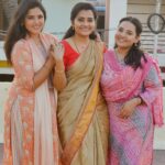 Neha Menon Instagram - THE SISTERS from #Lakshmi sets!♥️ #lakshmionsuntv