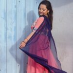 Neha Menon Instagram - I feel more like myself wearing Anarkalis!🤍 This prettiest Outfit and dhupatta from @brand_look_unique 🤍