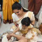 Neha Menon Instagram - #Vidyarambam🪶 24.10.2023 I remember running into the washroom crying because of the complications my mom had while giving birth to Chikku, I remember hearing ‘it’s a girl’ over call that day, I remember exactly how it felt to have a baby sister after years! Everything feels like yesterday😩 but it’s been 2 and half years since this angel stepped into our lives and made it 100x better!🧿 She’s grown too fast! Seeing her carrying her bag, all excited to go to school is best thing I could ever ask for! My insta family, you guys have been with me from day 1! #Saahithi needs all of your blessings throughout!🤌🏻💯 #saahithilovesyall#Chikku#nehahrajesh