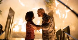 Neve Campbell Instagram - Shooting on Skyscraper has been intense and amazing. Dwayne Johnson such a bright star and fantastic human being. First class crew and cast. This has been an incredible ride. Can’t wait to share this film with you all.