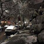 Neve Campbell Instagram – Late night walk in snowy Brooklyn. Heaven.