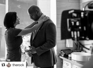 Neve Campbell Instagram - Having such an incredible time working with @therock . What a talent. What an amazingly positive and inspiring guy..... oh and not to mention a wicked sense of humor #Repost @therock
・・・
Calm before the chaos.

Strong WEEK 1 of shooting our hostage action thriller #Skyscraper. 
Thank you to my immensely talented co-star @NeveCampbell for her commitment to anchoring our family with emotional strength before life as we know it, changes a half a mile in the sky. 
Week 1 down. Anchoring characters in. 
#CalmBeforeTheChaos #HalfAMileUp #SKYSCRAPER SUMMER 2018