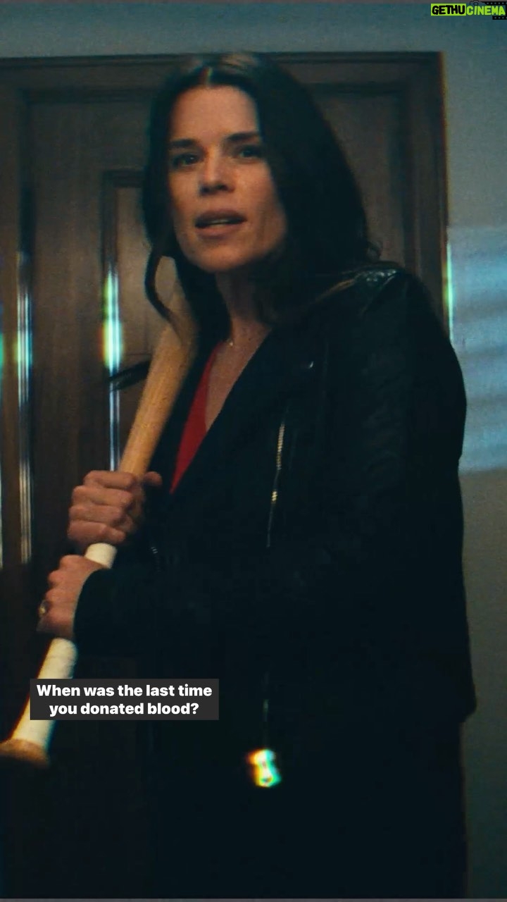 Neve Campbell - 33.1K Likes - 👻 GIVEAWAY 👻 Wasting blood in a predictable horror movie kind of way? Lame. So lame. If these characters wanted to lose blood so badly, they should have donated it! Because while Americans love watching blood get spilled in horror movies, only 3% actually donate it to help save lives.
If you were in a scary movie, what friends would star alongside you? Tag your crew in the comments and you’ll be entered to win a bat signed by @nevecampbell, the 👑 queen 👑 of slasher films, which she used in our latest horror movie-themed blood donation video. Leave your comment before August 29 and find the full list of Official rules, including alternative methods of entry without liking or commenting, by tapping the link in the @americanredcross's bio. #BloodDonors #Partner #Giveaway
