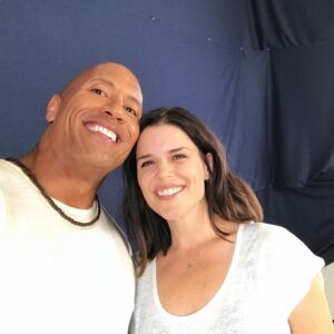 Neve Campbell Instagram - I'm soooo excited!!!! I got cast in a fantastic film with this amazing man! The film is called Skyscraper and we start shooting in 6 weeks. I'm just over the moon! The Rock and his team were so incredibly kind and supportive when I met them all last week. I'm so grateful to be getting to work with people who value kindness and fun and a great work ethic in this business. @therock #dwaynejohnson