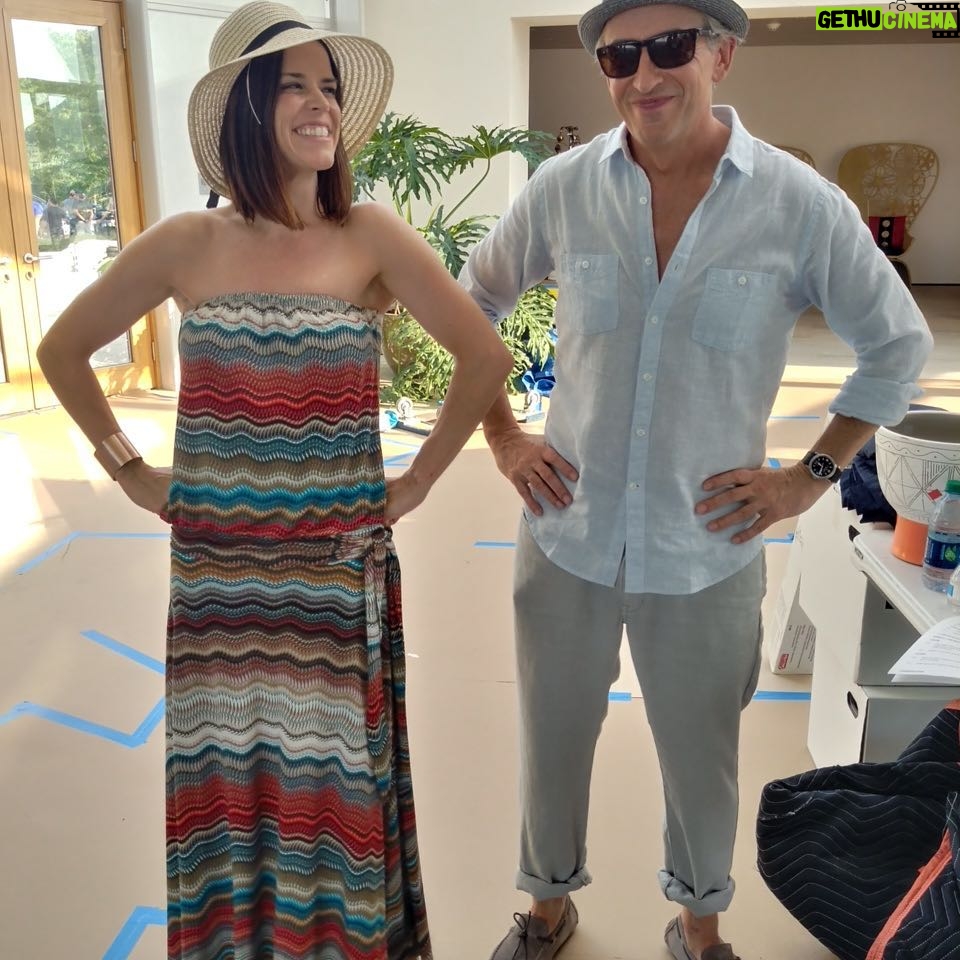 Neve Campbell - 9.8K Likes - Silliness on set with Steve Coogan. A thousand laughs with this guy. Last day of shooting 'Hot Air' before I move on to the next. Gonna miss this crew. They've been fantastic. #silliness #stevecoogan #onset