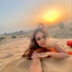 Nia Sharma Instagram – After burning in the scorching sun… you earn a sunset like this🌅 
#desert