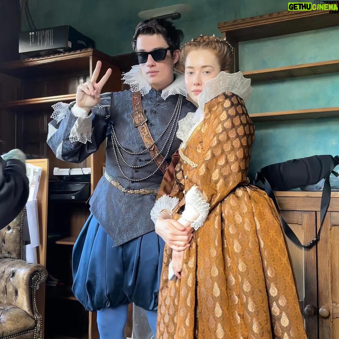 Nicholas Galitzine Instagram - Mary & George is out in the US today so here’s some photos of me and my mates saying silly things in silly costumes @starz