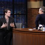 Nicholas Galitzine Instagram - Thanks to @latenightseth for having me for my first late night talk show! Safe to say Seth and I won’t be attending Coachella any time soon… Credit: LloydbishopNBC