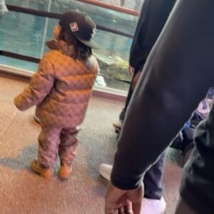 Nicki Minaj Instagram - Thank you to the amazing employees at the Aquarium in Chicago today. 🩷💛💜🩵🤍 #PapaBear had a great time 😉🌊🐳🌊🐬