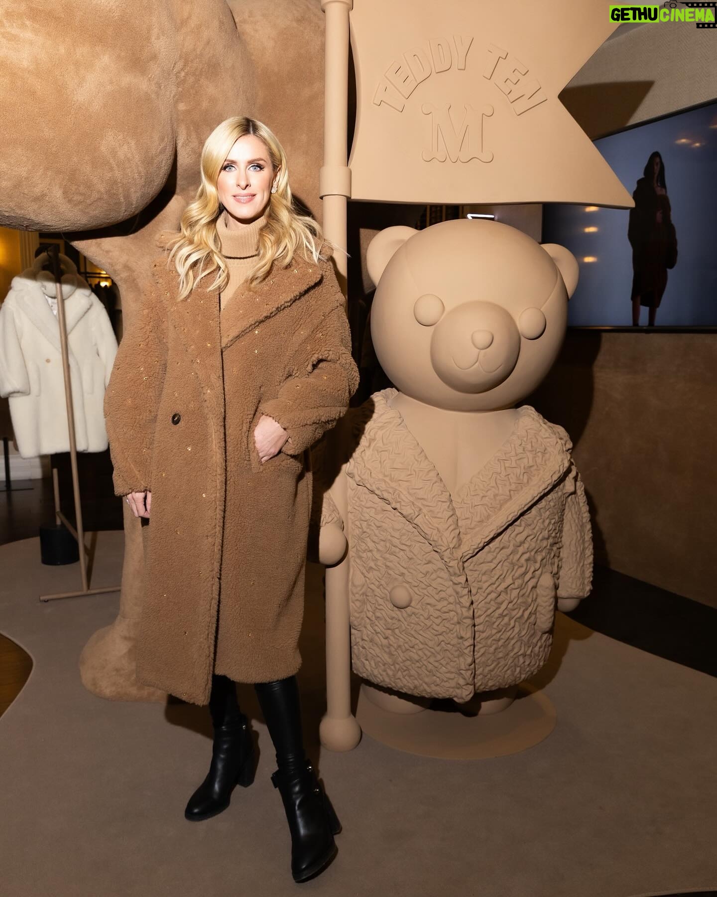Nicky Hilton Instagram - Teddy galore! 🧸🤎 So happy to be back in Aspen with my @Maxmara family! So much fun celebrating their holiday pop up at The Jerome Hotel! Open now thru January 6th. #Maxmara #MaxMaraTeddyTen
